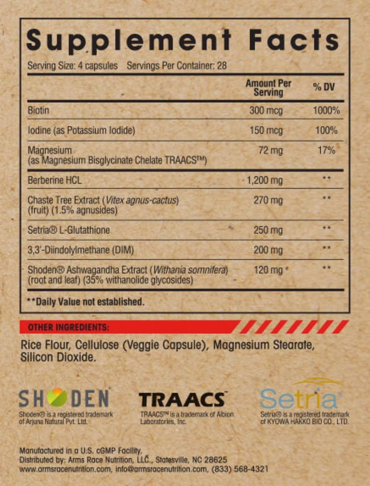 Arms Race Nutrition STABALIZE (HERS) Female Hormone Health Support (112 Vegetable Capsules)