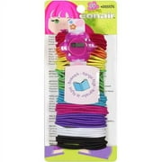 Conair Kids Bright Elastics with Bookmark Watch, 60 Pack