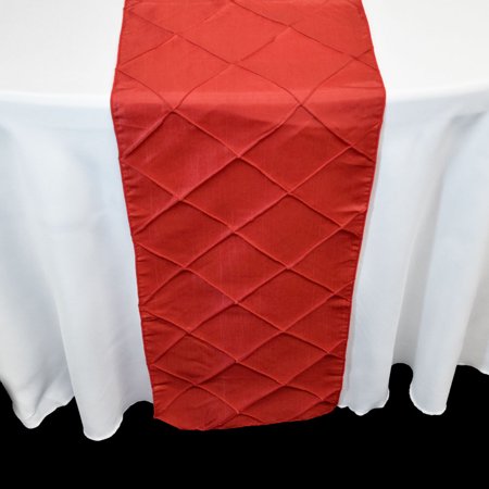 Quasimoon Red Pintuck Chameleon Table Runner - 12 x 108 Inch by PaperLanternStore