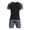 Black#2, variant on Men's Workout Set Compression Shirt and Shorts 2 Piece Matching Sets Short Sleeve Sports Base Layer Suit Quick Dry & Moisture-Wicking Black M