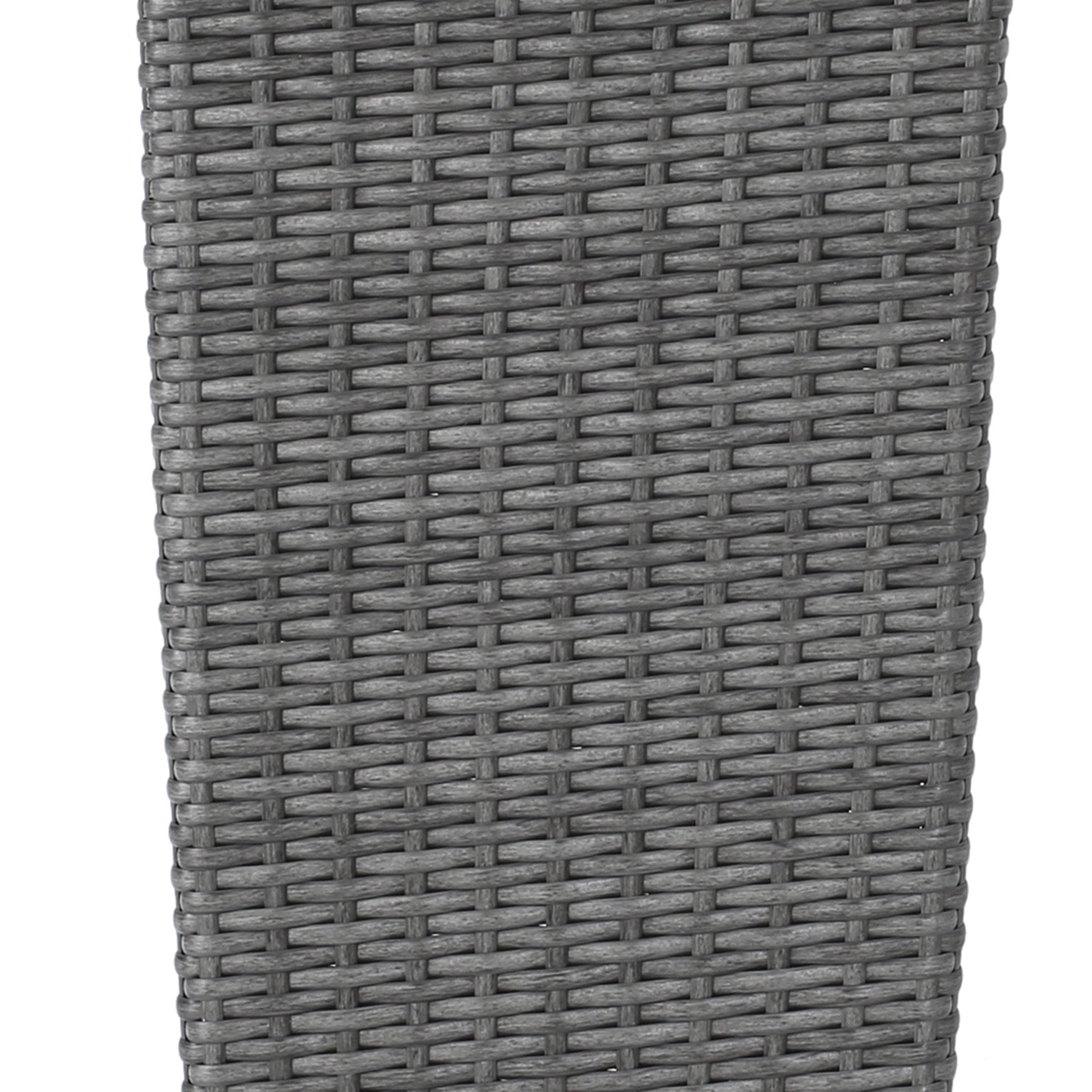 GDF Studio Eden Outdoor Wicker Flower Pots, Set of 2, Grey