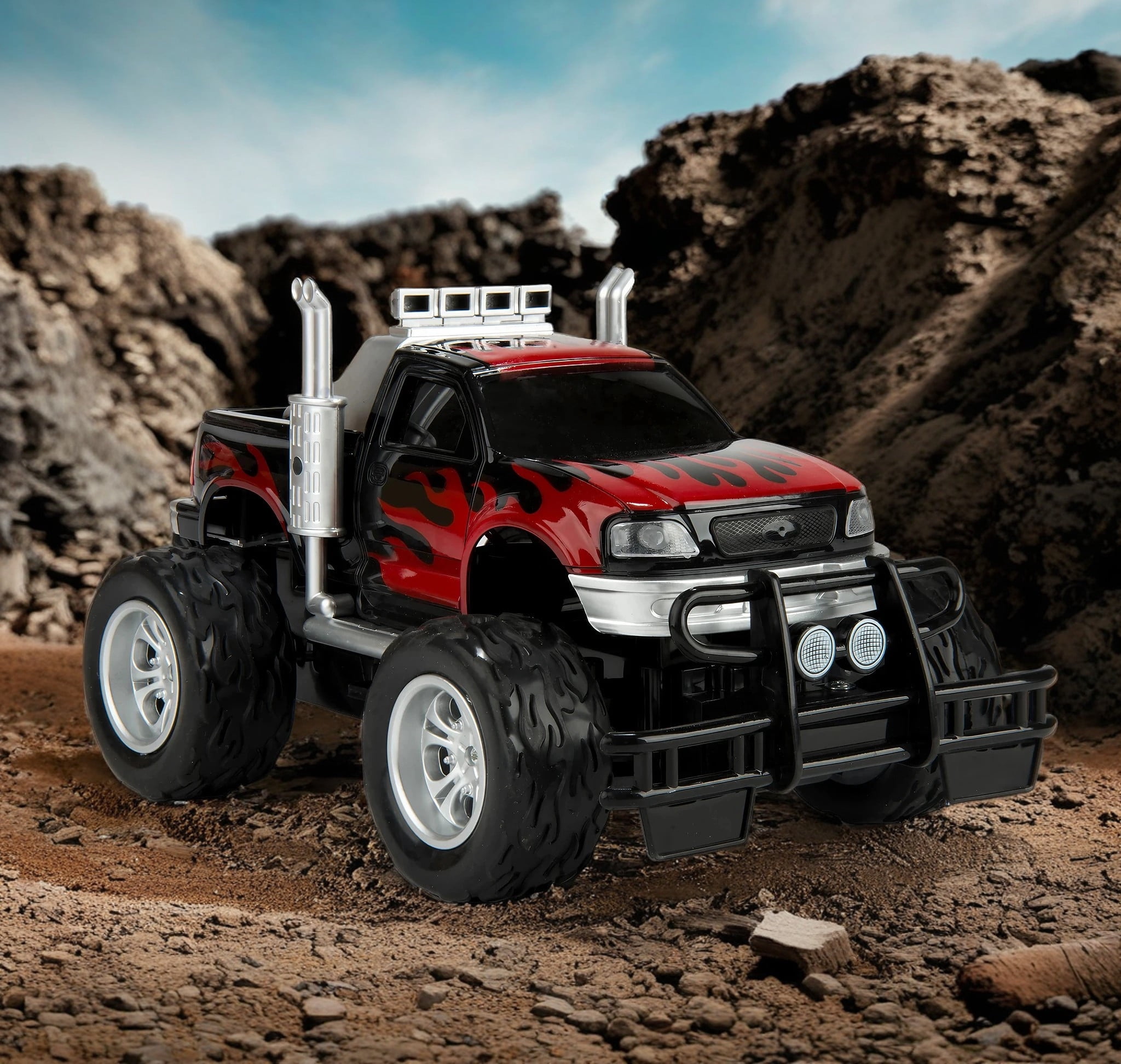 BLUE BLOCK Remote Control Full Function Extreme Flame Monster Truck