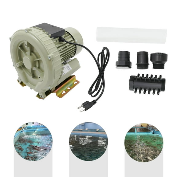 370W Aquaculture Commercial Air Pump Pond Air Blower for Aquarium Hydroponics