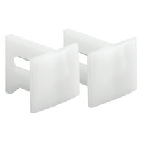 Pocket Door Bottom Guides, 1-1/8 in., Plastic, White (2-pack)