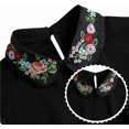 thumbnail image 3 of CAILDANL Lace Chiffon Detachable Blouse False Collar Embroidery Flower Fake Half Shirt Collar for Women, 3 of 7