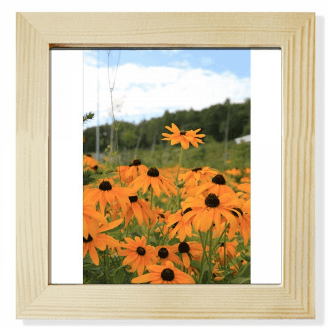 orange en brocade art deco fashion Square Picture Frame Wall Tabletop Display