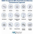 thumbnail image 4 of AirDoctor MERV 14 HVAC Pleated Filter Size, 20x25x1, Captures 96% of Pollutants 1-3 Micron in Size, 4 of 7