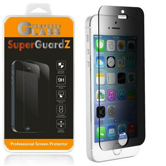 For iPhone SE / 5S / 5C / 5 - SuperGuardZ Privacy Anti-Spy Tempered Glass Screen Protector, 9H, Anti-Scratch, Anti-Bubble, Anti-Fingerprint