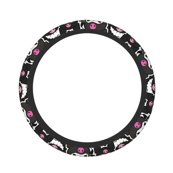Cartoon Doll Elastic Steering Wheel Cover Stylish Neoprene Decorative Car Accessories for Universal Auto