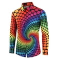 thumbnail image 2 of Camisa de moda para hombre, blusa de manga larga con botones y estampado 3D a rayas, ropa de mujer, ropa de calle vintage para hombre y mujer, camisetas 2024, 2 of 4