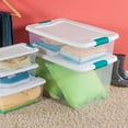thumbnail image 6 of Sterilite 14968006 Latching Box, 32 qt Capacity, Plastic, Clear/White, 6 of 8