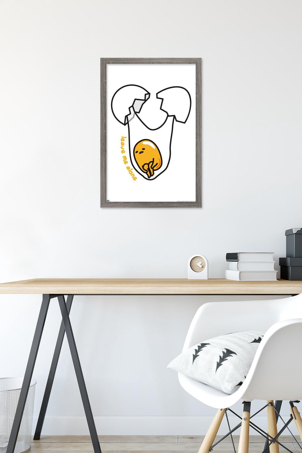 Gudetama - Leave Me Alone Wall Poster, 14.725" x 22.375" Framed