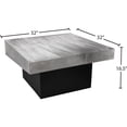 thumbnail image 5 of Meridian Furniture Palladium Textured Metal Coffee Table in Chrome, 5 of 7