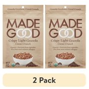 (2 pack) MadeGood, Granola, Gluten Free, Vegan, Cocoa Crunch Crispy Light Granola, 10 oz Pouch