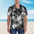 thumbnail image 2 of Bingfone Seamless Pattern With Skulls for Men's Short Sleeve Button Down Shirts Hawaiian Beach Shirt,Medium, 2 of 7