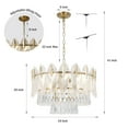 thumbnail image 3 of KPIBEST Modern Crystal 24-Inch Luxury Pendant 9-Light Multi-Tier Flush Mount Ceiling Fixture for Bedroom, 3 of 13