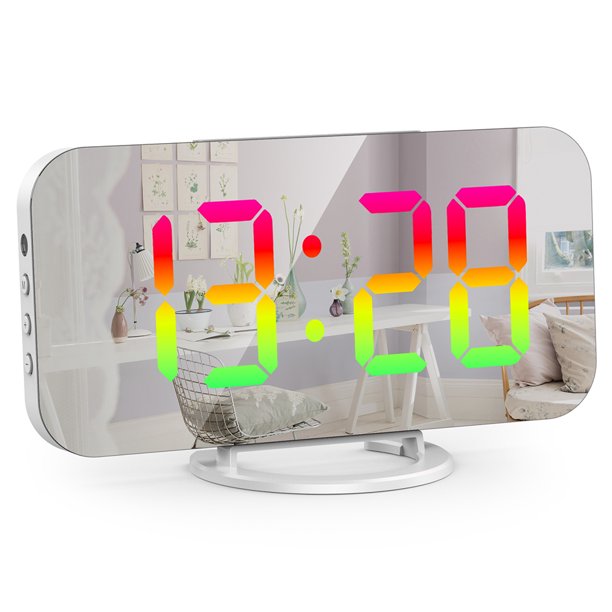 Reloj despertador digital de 6 pulgadas 5 niveles de brillo Modo de atenuación automática para oficina en casa