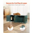 thumbnail image 3 of Cat Litter Box Enclosure for Multi Cats, 47.2” Hidden Cabinet with Doors, Indoor Cat Washroom Furniture, Wooden Kitty House, Fit Most Litterboxes, Green, 3 of 9