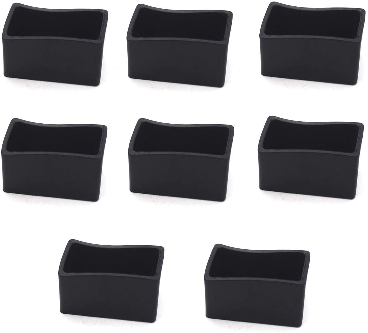 Rectangle Shaped Pvc Furniture Pads Table Chair Leg Foot End Tips Caps Floor Protectors Black 4 5 X 1 3 Pack Of 8 Com Rectangle Shaped Pvc Furniture Pads, Rectangle Chair Leg Inserts