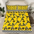 thumbnail image 2 of Feelyou Motorcycle Sport Boys Full Size Sheets, Yellow Dirt Bike Lover Bed Sheets, Extreme Sports Sheet Sets, Breathable Home Decor, 4-Piece, 2 of 7