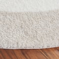 thumbnail image 3 of SAFAVIEH Tahoe Connor Solid Shag Area Rug, Beige/Ivory, 6'7" x 6'7" Round, 3 of 10