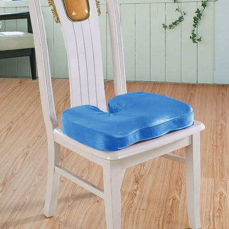 Memory Foam Coccyx Seat Cushion Support Pillow Sciatica & Pain Relief  Car Office Chair Cushion Blue and More (Best Office Chair Cushion For Hip Pain)