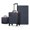 Blue, variant on Byootique 2-Piece Makeup Train Case Cosmetic Organizer Kit Rococo Midnight
