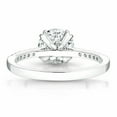 thumbnail image 3 of 1.50 Ct Brilliant Round Cut Moissanite, 18K White Gold Plated Simple Ring, Engagement Wedding Ring Gift,Dainty Moissanite Ring, Solitaire Ring, 3 of 4