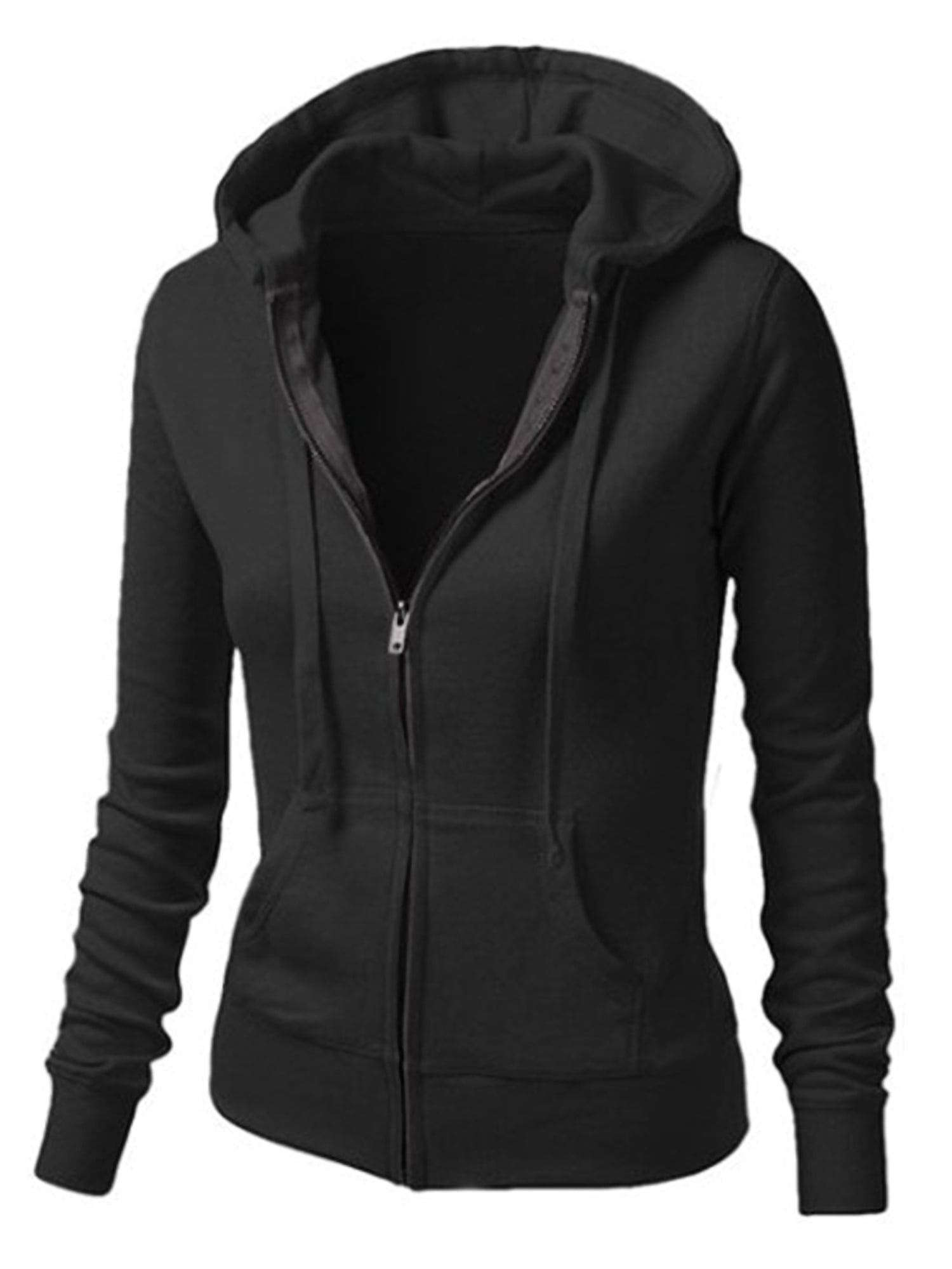 HIMONE Women Long Sleeve Hoodie Jacket Full Zip Up Lightweight ...