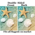 thumbnail image 2 of Summer Starfish Seashells Beach Seaside Water Ocean Vacation Seasonal Garden Yard Flag 12"x 18" Double Sided Polyester Welcome House Flag Banners for Patio Lawn Outdoor Home Decor, 2 of 6