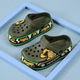 thumbnail image 2 of Kids Garden Clogs Boys Clogs Cute Cartoon Girls Water Clogs Home Room Lightweight Shoes Children Slip-on Breathable Beach Pool Shower Clogs Sport Kids Child Non-Slip Slides Excavator Green 33, 2 of 5