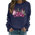 thumbnail image 2 of Craaazy Christmas Sweatshirts For Women Long Sleeve Merry Christmas Tree Lights Pullover Shirts Holiday Merry Blouse Xmas Tops Womens Tops, 2 of 3