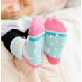 thumbnail image 4 of Jefferies Socks Girls Unicorn & Rainbow Dot Fuzzy Non-Skid Slipper Socks 4 Pair Pack, 4 of 5