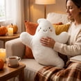 thumbnail image 5 of geerera Halloween Ghost-Shaped Decorative Pillow, Ghost Shaped Pillow for Halloween Home Decor, 5 of 6