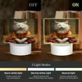 thumbnail image 3 of Fotbe Haystack Meditating Cat Pattern Acrylic Night Light Gift with 3 Color ModesTouch-Sensitive LED Lamp Perfect Gift for Mother's Day, Birthday, or Christmas, 3 of 9