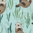 thumbnail image 4 of Yayeee Shower Curtain with Hooks 72"x72" Waterproof Fabric Bathroom Hanging Decor, Green Otters Pattern, 4 of 5
