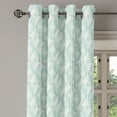 thumbnail image 2 of Ambesonne Seafoam Grommet Curtain, Tangled Lines Rhombus, 50" x 96", Pale Blue Seafoam White, 2 of 6
