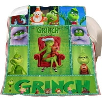 Fashion Christmas Green Monster Throw Blanket, Flannel Christmas Blankets and Throws for Bed, Washable Air Conditioned Blanket 50"*60"（130 * 150cm）