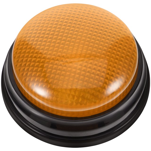 Botón de juego de utilería para fiestas. Botón con luz y sonido de alarma para juegos de competición.