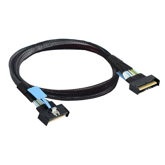 FVH PCI-E 5.0 Mini Cool Edge IO MCIO STR PCI-E Slimline SAS 8i 74Pin Male to MCIO 74Pin Male Extender Cable 50cm