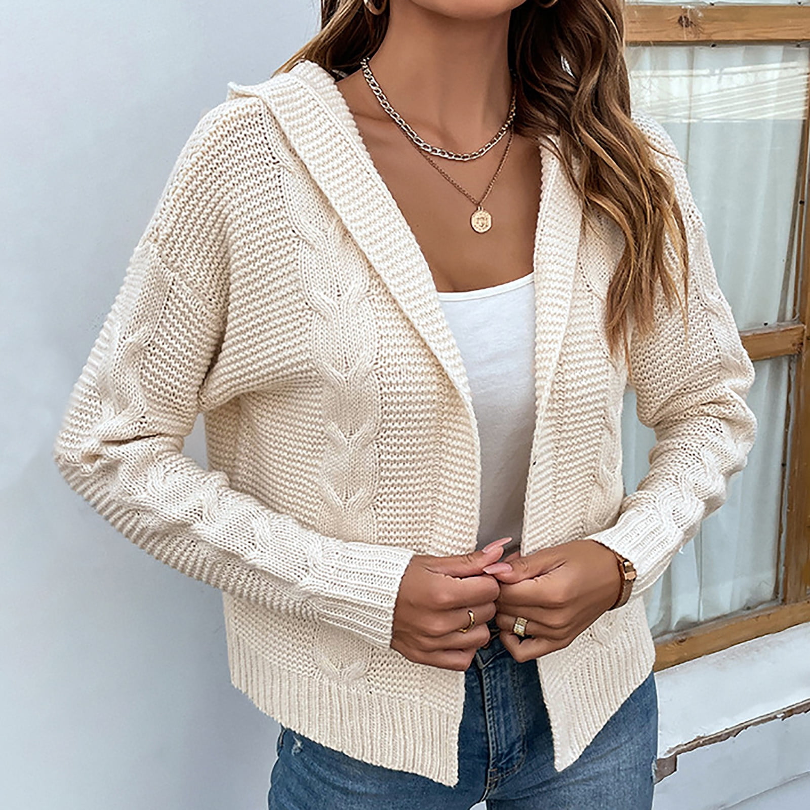 Ensemble Rose Femme Cardigan Tricotu00e9 Avec Poches Amples, Manches Longues, Mi-long, Couleur Unie, Veste U00e9lastique Pour Femme U2013 Acheter Aux Petits Prix Dans La Boutique En Haut Crochet Femme