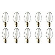 CEC Industries #15C7 120V Bulbs, 120 V, 15 W, E12 Base, C-7 shape (Box of 10)
