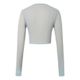 thumbnail image 5 of Corset Top Going Out Outfits for Women Women's Long Sleeve Lace Mesh Crop Top Sexy Corset Slim Fit Square Neck Solid Color Top, 5 of 9