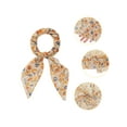 thumbnail image 4 of INSPIRE CHIC Women's Chiffon Scarves Floral Print Square Kerchief Neck Scarf Neckerchief Light Orange 70x70cm/27.6x27.6 inches(LxW), 4 of 5