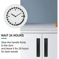 thumbnail image 5 of 2Pcs Adhesive Cabinet Door Handles, Aluminum Alloy Stick on Shower Door Handle, Self Stick Pulls No Drilling for Kitchen Cabinet/Dresser/Drawer/Closet/Sliding Door(210mm,Black), 5 of 6