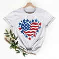 thumbnail image 2 of Cavosen Short Sleeve Tee for Women Crew Neck Casual Patriotic Tee 250 Years Red White and Blue Graphic Shirt Summer Loose Tops, 2 of 6
