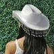 thumbnail image 2 of Sombrero vaquero Hugo para novia blanco ligero portátil, 2 of 7