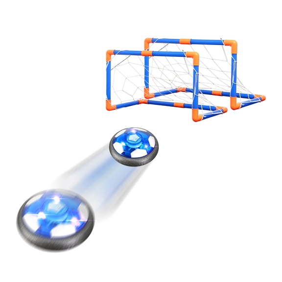 Hover Soccer Ball Set with 2 goals for Kids, USB Rechargeable Air Power Soccer Kids Toys with LED Rechargeable, Indoor Outdoor Games for Boys and Girls Ages 3