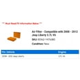 thumbnail image 2 of Air Filter - Compatible with 2008 - 2012 Jeep Liberty 3.7L V6 2009 2010 2011, 2 of 2