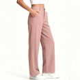 thumbnail image 4 of Grblisyd Girls Straight Leg Pants High Waist School Uniforms Casual Dressy Trendy Going out Trousers with Pockets Lightweight Back to School Slacks, 4 of 6
